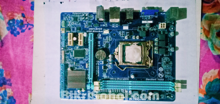 Gigabyte H61M-S1 motherboard and Intel core i3 processor.